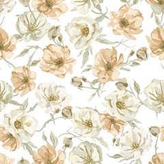 Minimalist Seamless Delicate Floral Pattern