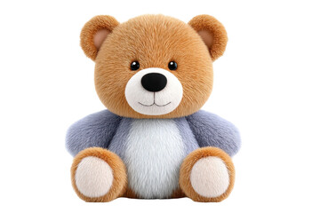 A plush teddy bear with a soft, fuzzy exterior, featuring a tan face, round ears, and a welcoming expression.