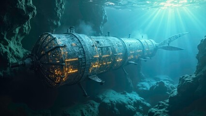 Artistic display of marine landscapes