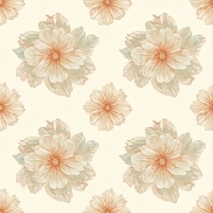 Minimalist Seamless Delicate Floral Pattern