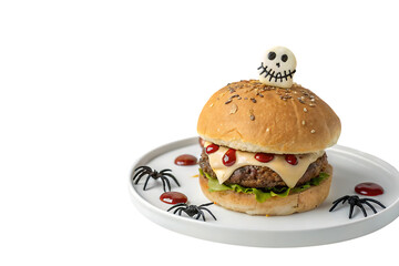 Halloween themed burger with spooky decoration ideas guide