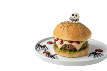 Halloween themed burger with spooky decoration ideas guide