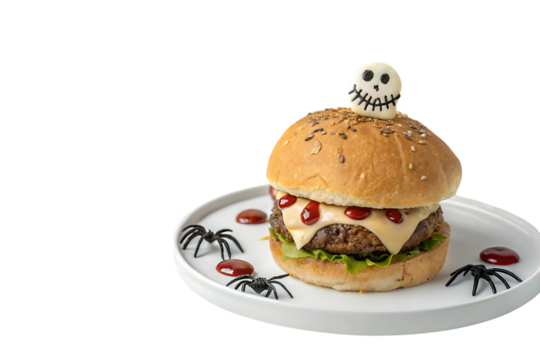Halloween themed burger with spooky decoration ideas guide
