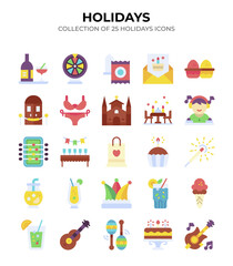 Obraz premium Holidays. Collection of 25 Festive Icons