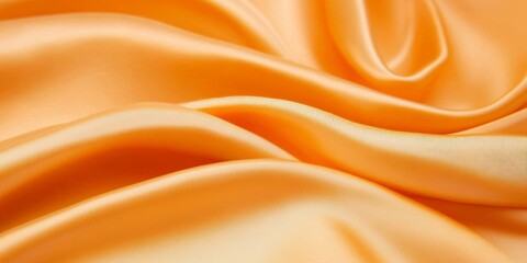 Fototapeta premium Elegant Abstract Design Featuring Flowing Orange Waves of Silk Fabric with Soft Textures and Shimmer