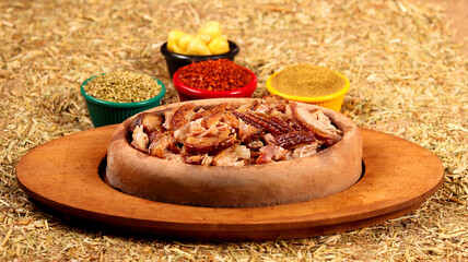 a beautiful picture of kokorech served with spices