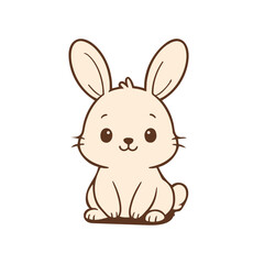 vector illustration of a cartoon rabbit