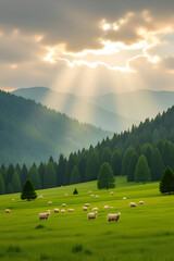 sunrise in the mountains