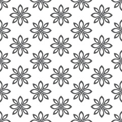 Vector seamless pattern of flowers.