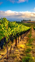 Vineyard landscape at sunrise (2)