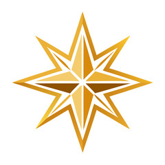 Obraz premium golden star isolated on white background