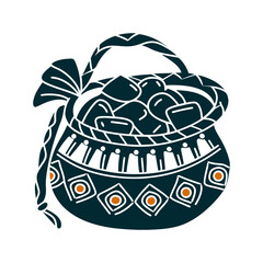 Andean Mesa Medicine Bundle with Sacred Stones Bundle woven cloth with sacred stones inside Andean Mesa Medicine