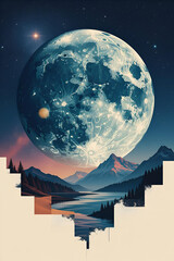 moon over the city