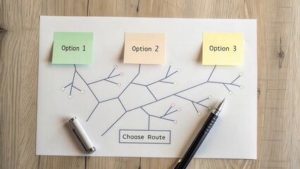 Decision-making Process with Sticky Notes on Route Choices