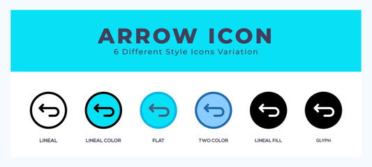 Arrow icon in filled. thin line. outline stroke and flat style.