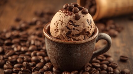 Gourmet Mocha Chip Frozen Dessert Styling