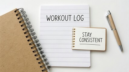 Fitness Journal and Motivational Notes for Personal Workout Plans