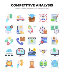 Competitive Analysis Icons. A Collection of 25 Essential Business Strategy Graphics