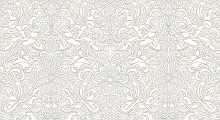 Decorative floral lace seamless motif, ideal for fashion fabrics, wedding stationery, and elegant branding layouts.