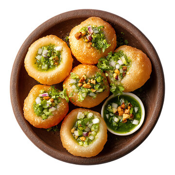 Pani Puri on a plate Sweet Sour Mix