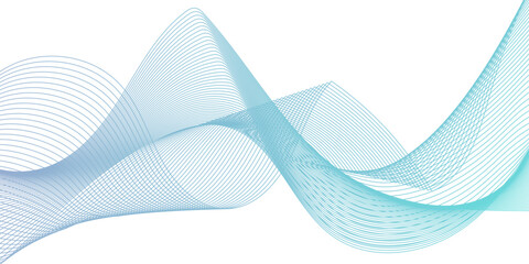 Energy blue gradient flow frequency isolated element creative blend curve line technology modern white web banner vector beautiful waveform light music energy design.	