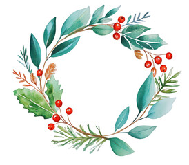 Hand-Painted Whimsical Watercolor Christmas Card