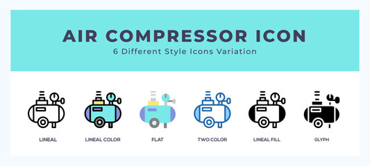 Air compressor icon for websites and apps. vector illustration