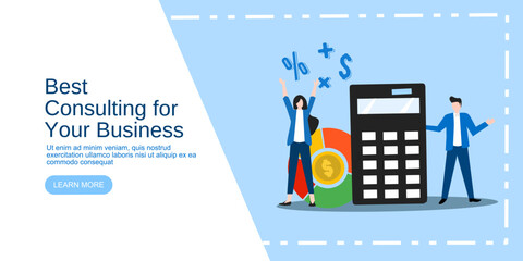 mobile phone banner website financial consulting creative business promotion