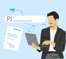 businessman with laptop