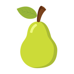 This is a vector image of an avocado fruit.