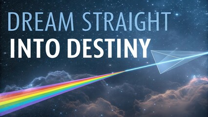Dream Straight into Destiny with Colorful Paper Airplane Launch