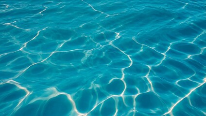 Swimming pool transparent clean water surface ripple.