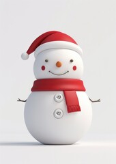 Smiling snowman buttons winter scarf.