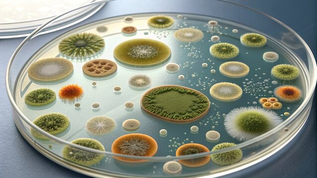 Exploring microbial colony growth patterns in a controlled laboratory environment under observation