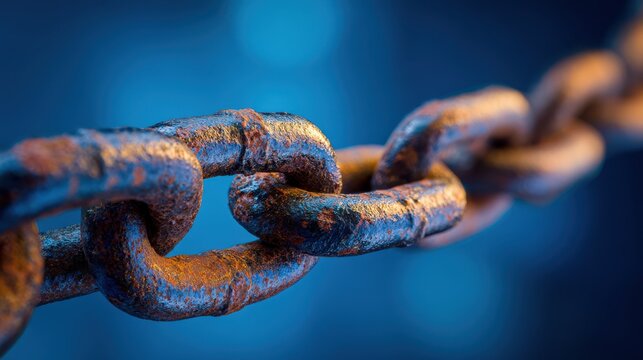 old rusty chain - Powered by Adobe