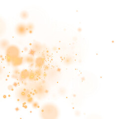 Soft orange bokeh overlay with sparkling elements creates a dreamy atmosphere, perfect for enhancing designs, invitations, or backgrounds, adding a touch of warmth and elegance to visuals