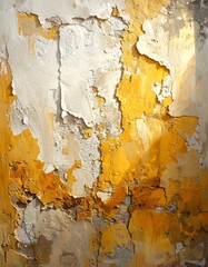 White, yellow, texture, putty, wall — a rough, grainy, grunge background with warm tones, imperfect surface, subtle cracks, vintage aesthetic, raw unfinished design, abstract plaster finish, rustic at