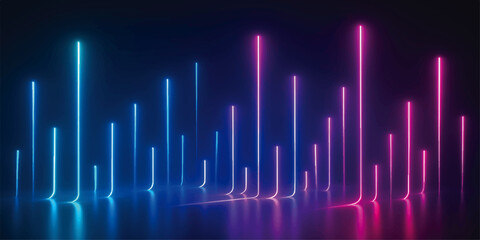 Abstract medical sound waves in blue, like a heartbeat on an EKG monitor, creating a dynamic light frequency graph © MDJAHIRULISLAM