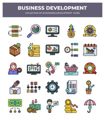 Collection of Business Development Icons: Boost Your Business Growth Strategy