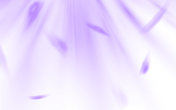 Abstract purple background with soft rays of light and floating shapes, creating a dreamy atmosphere perfect for overlays, designs, and artistic projects with copy space