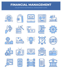 Financial Management Icons. A Collection of 25 Essential Finance Icons
