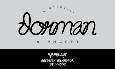 Dorman Unique Handwritten Alphabet Font