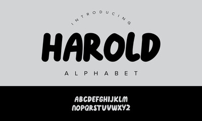 Harold Rounded Display Alphabet Font