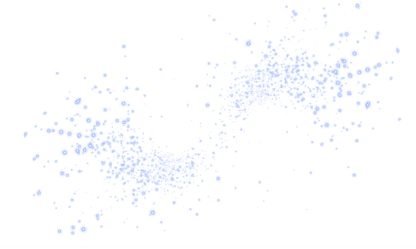 Blue abstract PNG overlay with scattered light particles creating a dreamy atmosphere, ideal for enhancing designs, backgrounds, and artistic projects with a touch of elegance and creativity