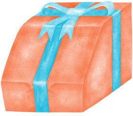 red gift box with ribbon