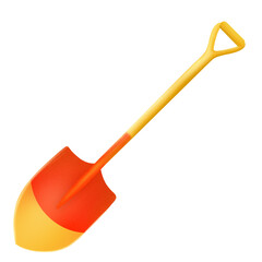 red plastic shovel