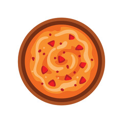 pizza on a white background