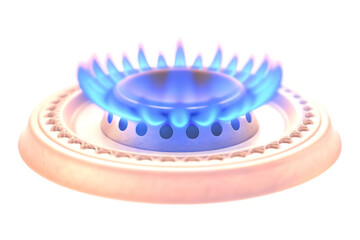 burning gas stove