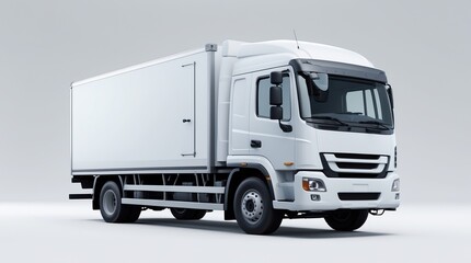 Box Truck on Gray: Scene of Delivery, Precision, and Visual Transport Minimalism