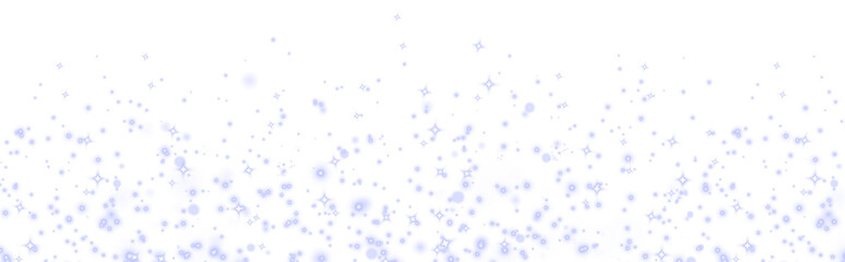 Soft blue and white sparkling png overlay with shimmering stars and gentle bokeh effect, perfect for enhancing designs, invitations, and festive backgrounds with a magical touch